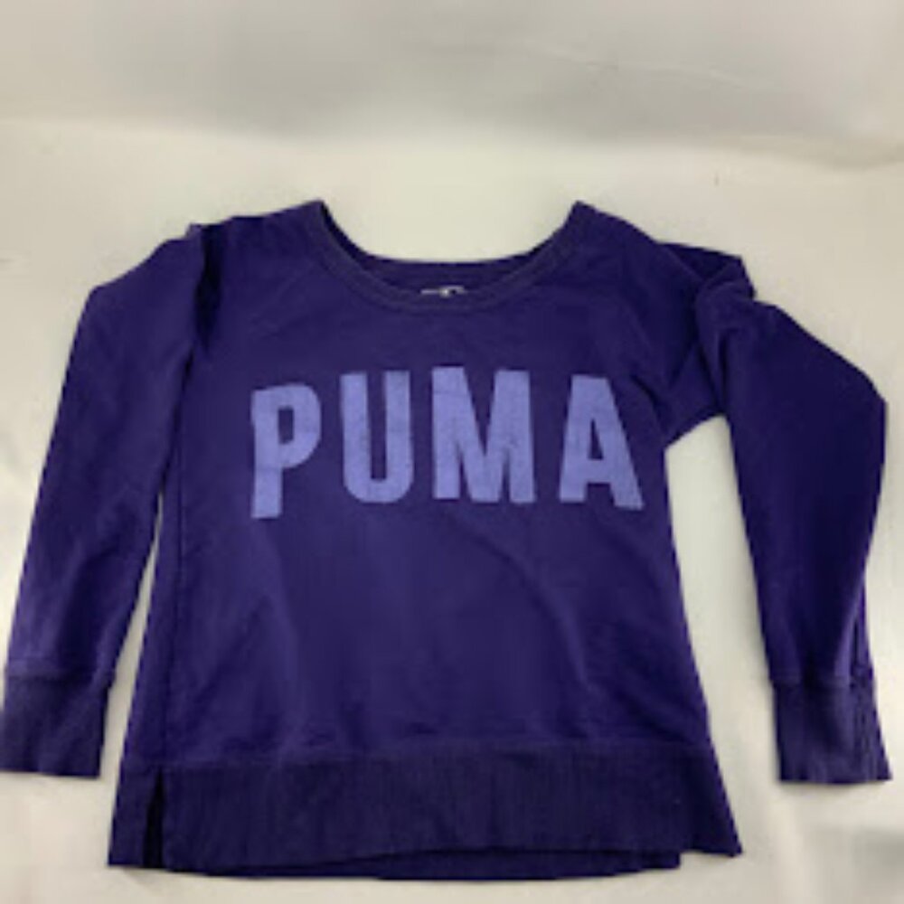 Puma Pullover Women’s Size Medium M Purple Long Sleeve Dry Cell Cotton Blend